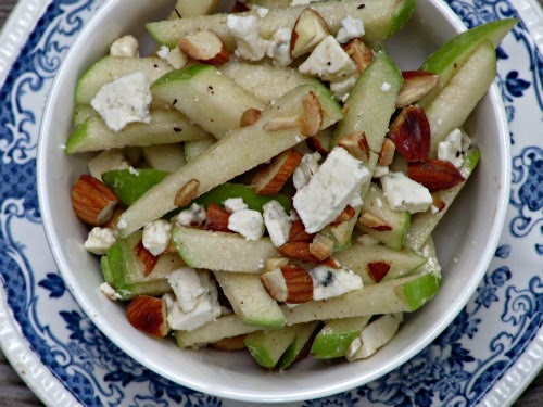Apple, Almond, Blue Cheese Salad and of Course Some Chocolate