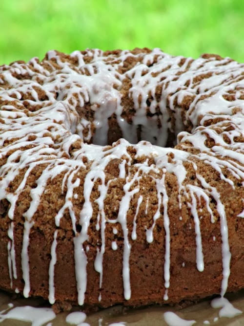 Cherry streusel coffeecake. 