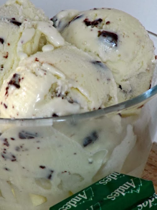 Andes Mint Chip Ice Cream (Creme de Menthe)