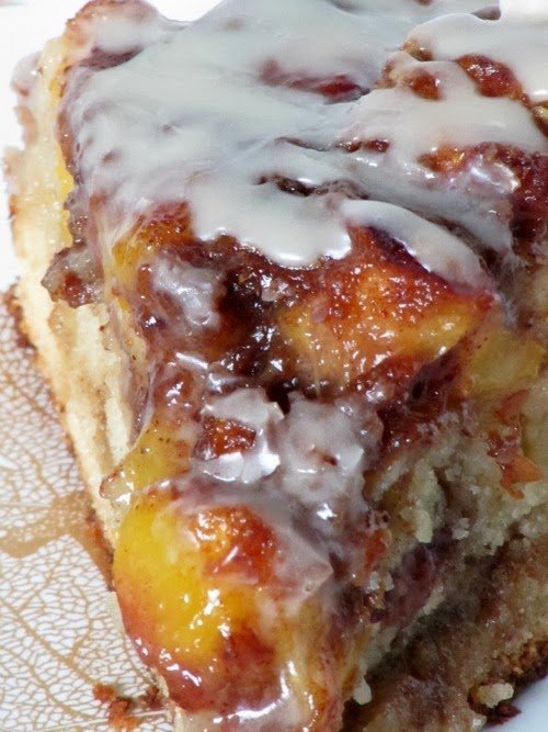 Vanilla Peach Coffee Cake