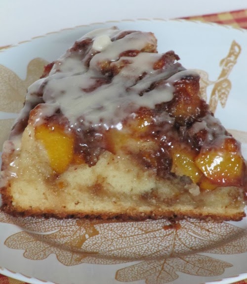 Vanilla Peach Coffee Cake