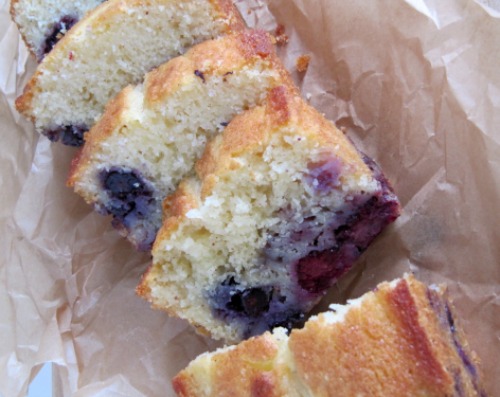 Blackberry & Blueberry Ricotta Cake