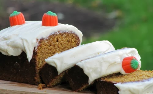 Pumpkin Loaf with Cream Cheese Frosting
