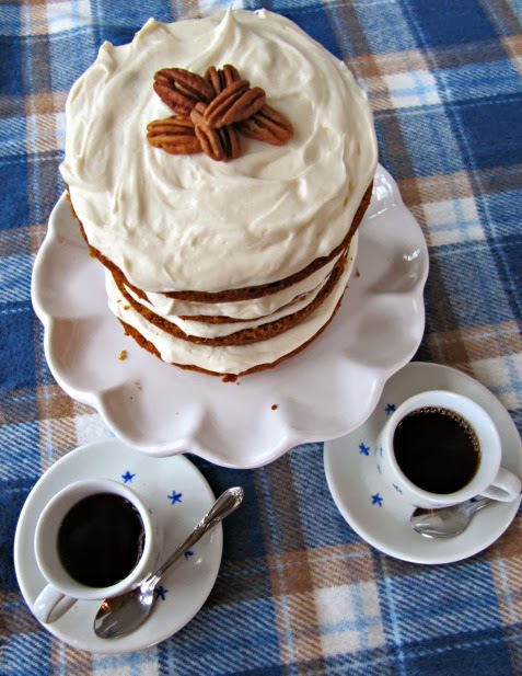 Pumpkin Cake with Whipped Cream Cheese Icing