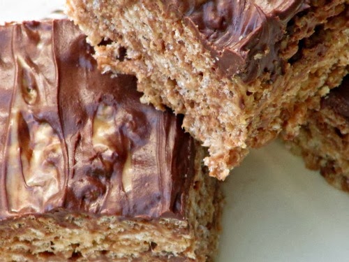 Chocolate peanut butter Rice Krispie treats. 