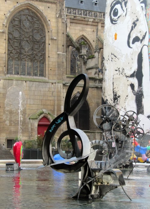 The Stravinsky Fountain in Paris