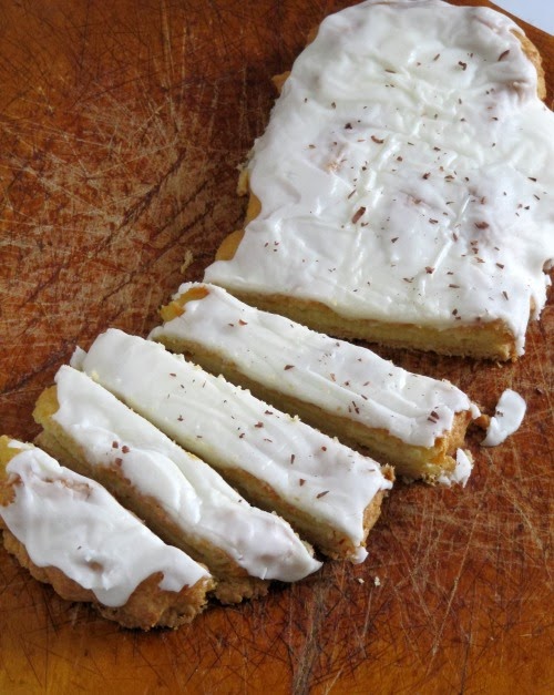 Sliced pastry.