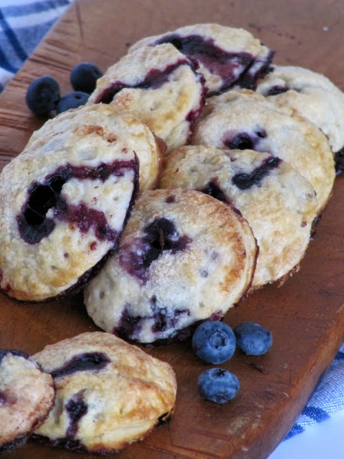 mini blueberry pies. 