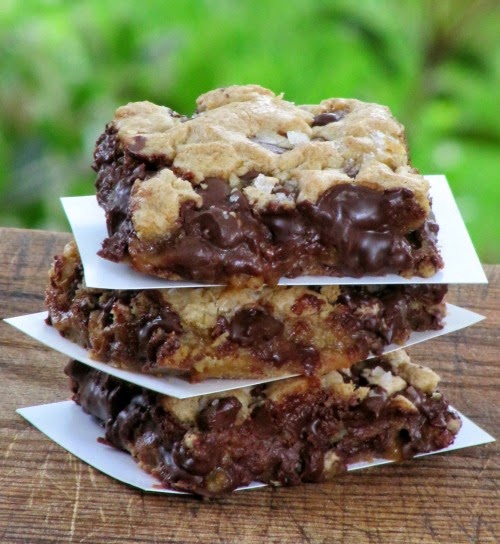 salted caramel chocolate chip cookie bars.