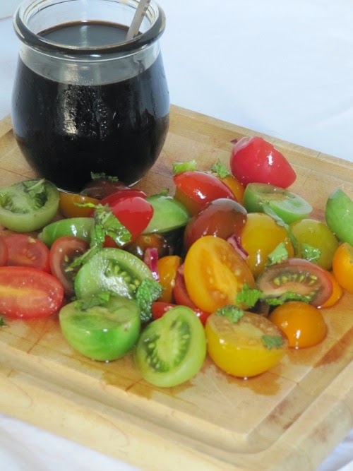 Homemade Balsamic Glaze and Heirloom Tomatoes