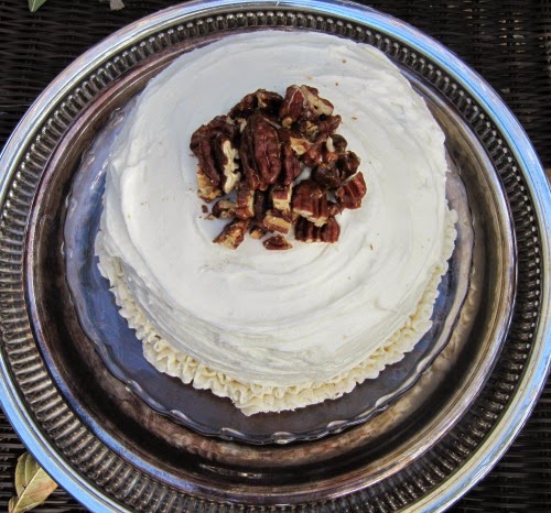 Ben Starr’s Pumpkin Carrot Cake with Cream Cheese Icing and Candied Pecans