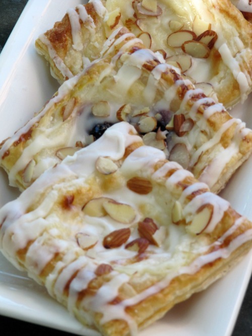 cream cheese danish on a white plate