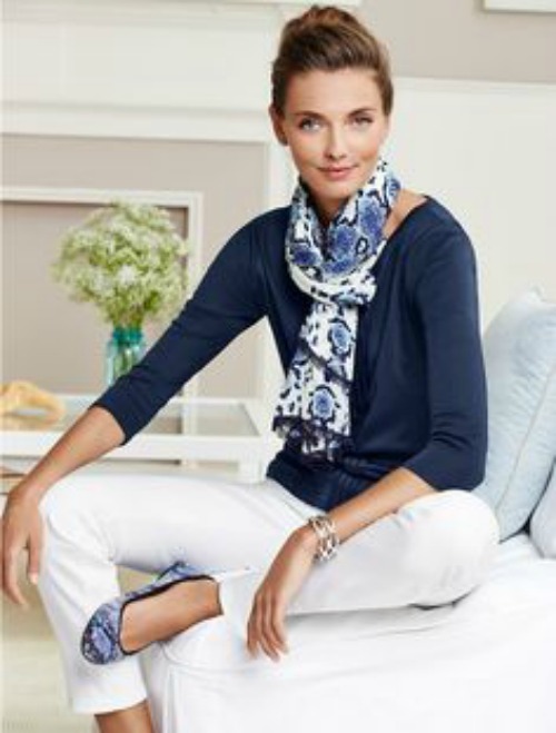 Blue and white summer style Talbots