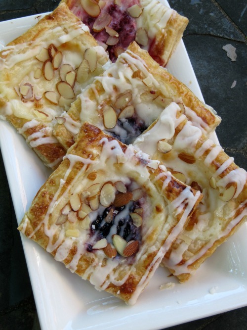 5 cream cheese and fruit danish on a platter