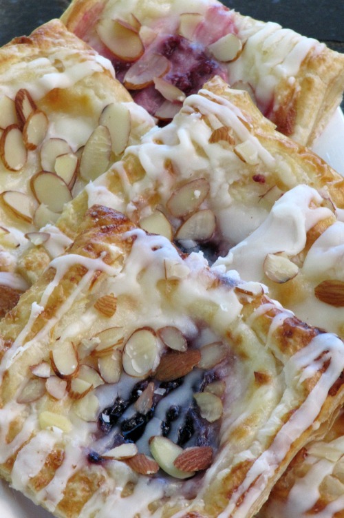 cream cheese and fruit danish with fruit