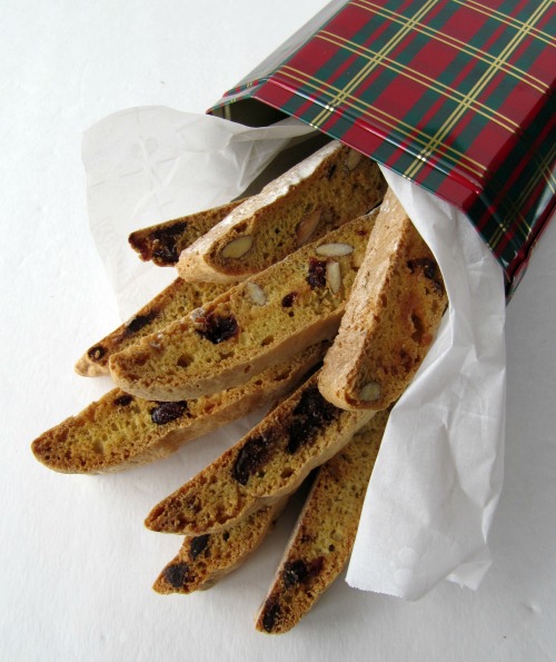 Cranberry Almond Dark Chocolate Biscotti