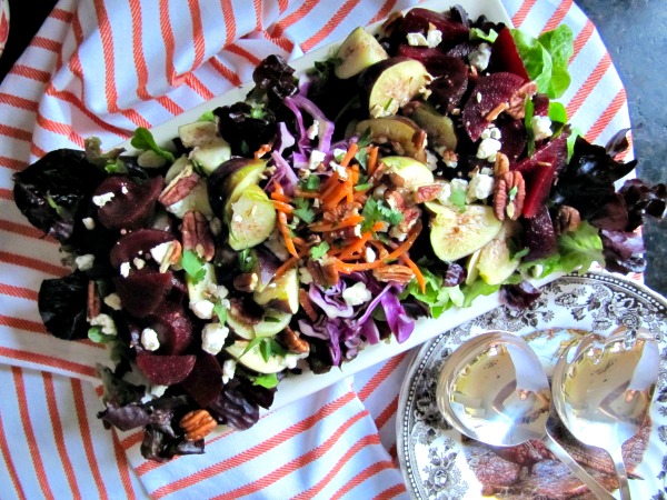Roasted Beets and Fresh Fig Salad with Pecans