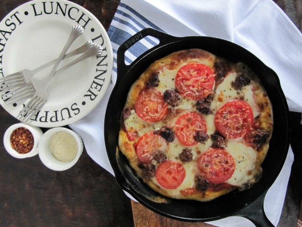 Rhodes Dough Cast Iron Skillet Pizza