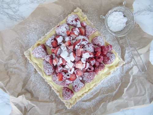 Summer Berry Tart with Sugar Cookie Crust