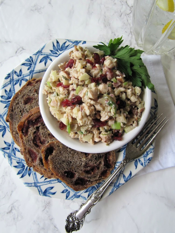 Smoked Chicken Salad with Apples and Cranberries