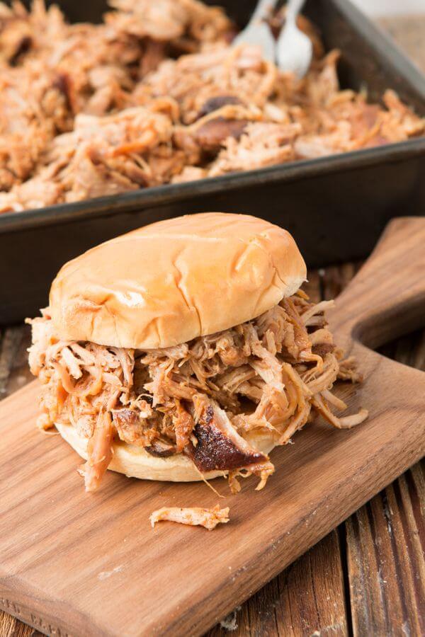 Pulled pork on a bun. 