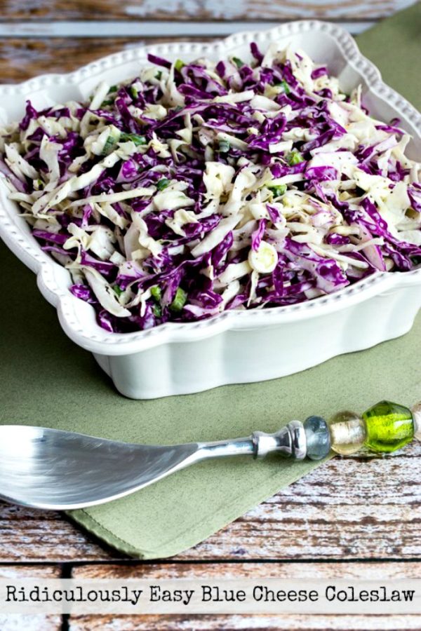 Blue cheese coleslaw. 
