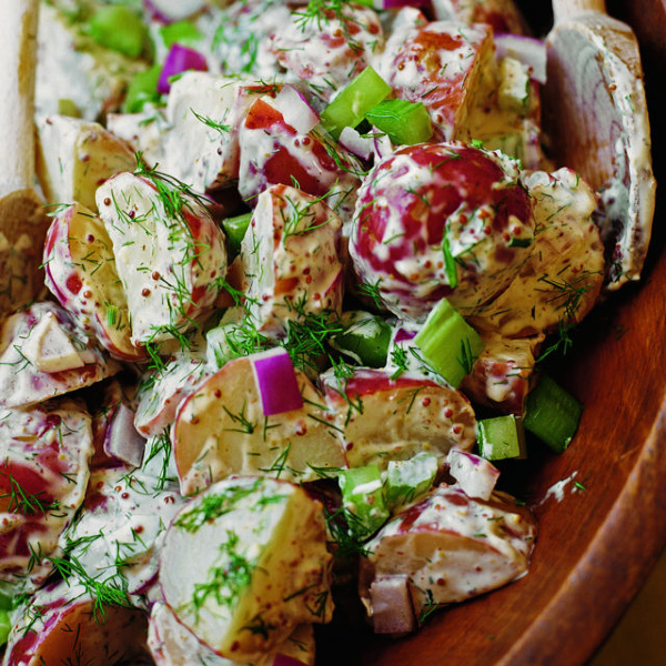 old fashioned potato salad, 4th-of-july-bbq-foods.