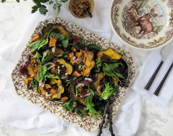 Roasted Acorn Squash Salad with Maple Vinaigrette