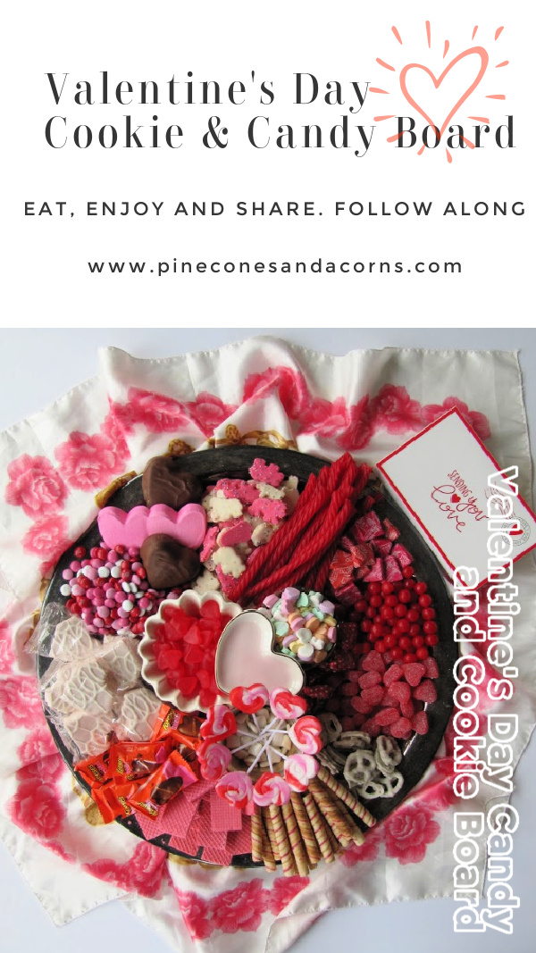 Valentines Day Candy and Cookies Board