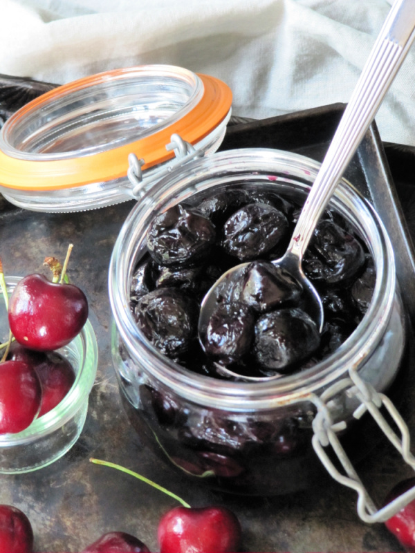 Bourbon Roasted Cherries