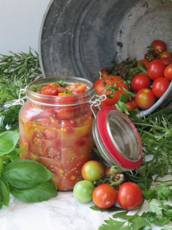Marinated Cherry Tomatoes with Fresh Herbs