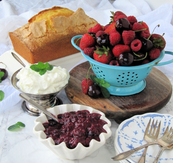 Pound Cake with Berries