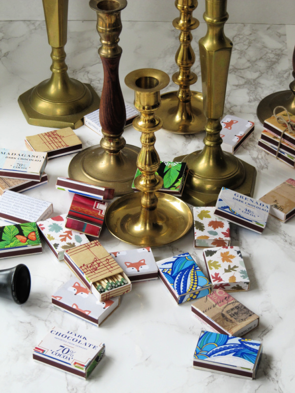 Brass Candlesticks Matchboxes
