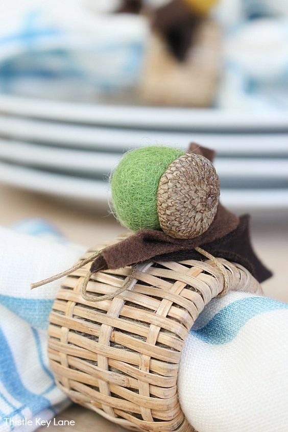 DIY napkin rings fall