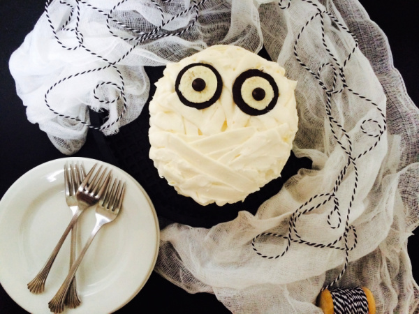 Chocolate Mummy Cake with Buttercream Bandages