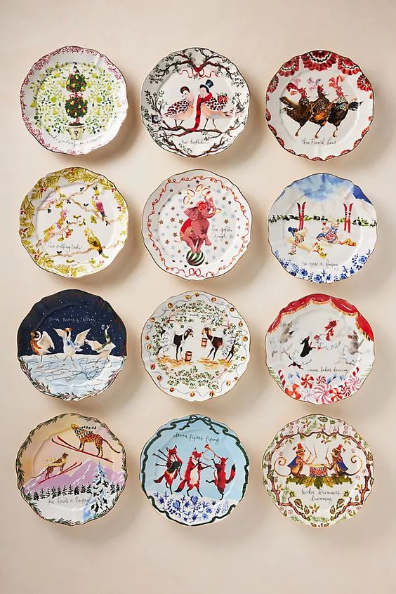 Inslee Farris 12 Days of Christmas Plates