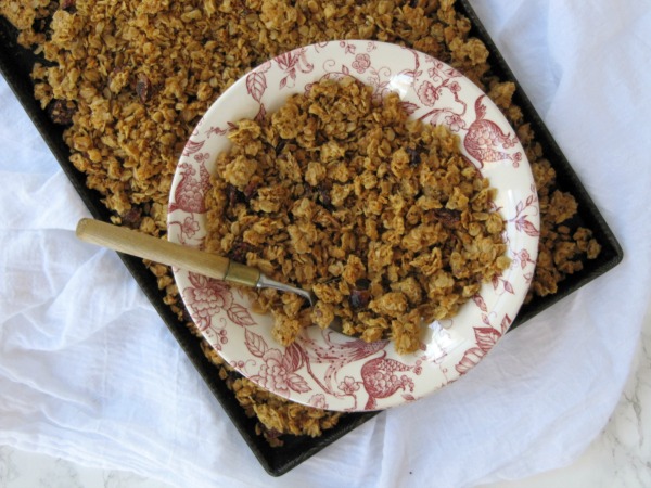 Pumpkin Spice Granola With Cranberries and Nuts