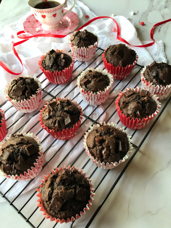 double chocolate muffins