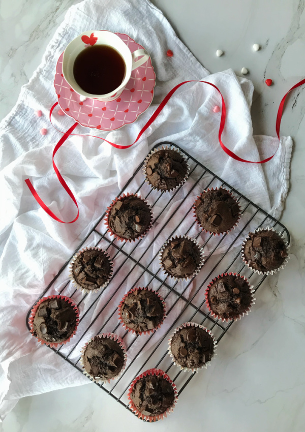 Double Chocolate Chunk Muffins