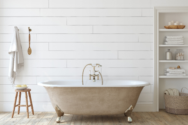 white bathtub