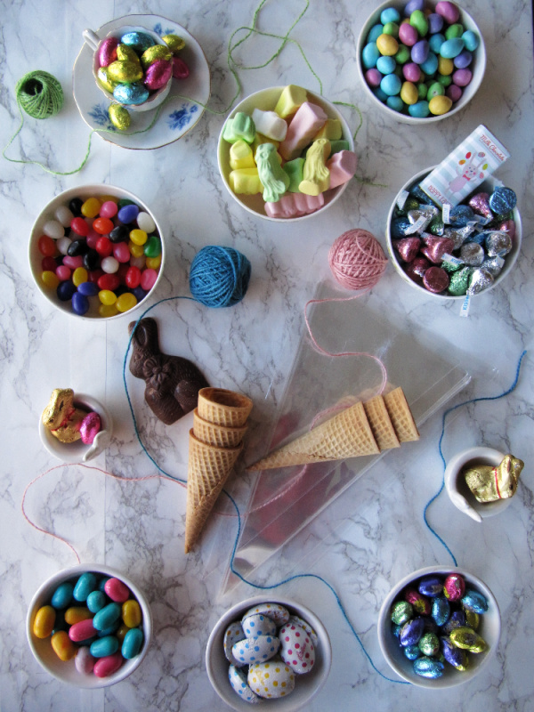 Easter candy in bowls