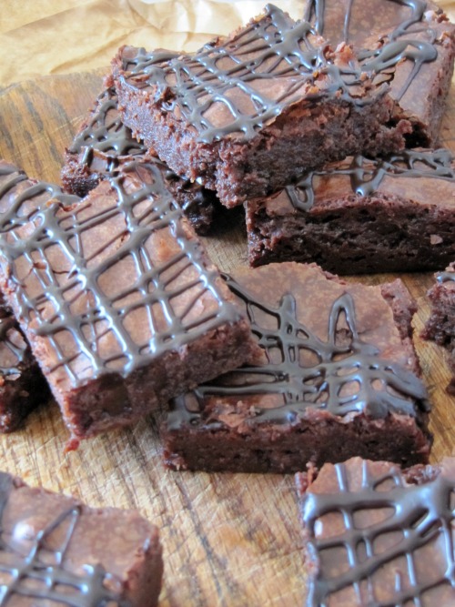Chocolate Guinness Brownies with chocolate swirl. 