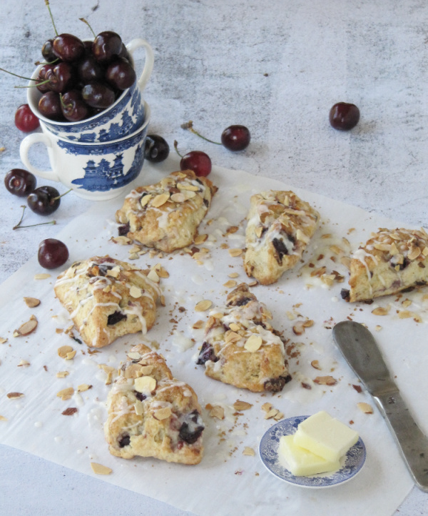 Homemade  Summer Cherry Almond Scones