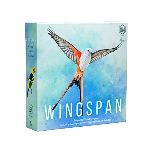 Flying bird on a blue background with the words wingspan 