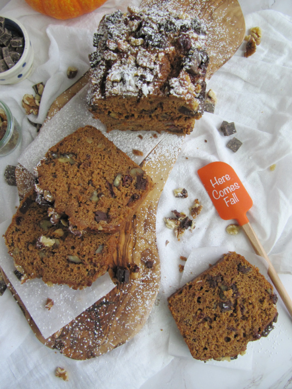 Pumpkin Cranberry Chocolate Chunk Bread