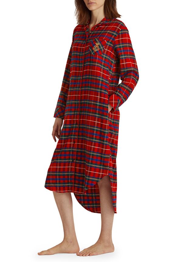 plaid sleep shirt pajamas