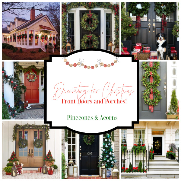 decorating for christmas front doors pin
