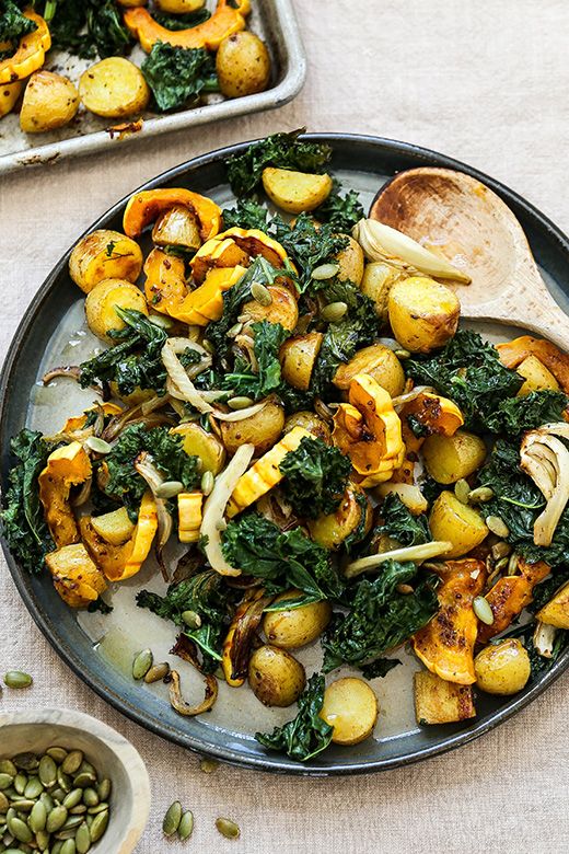 Maple and Spice Roasted Winter Vegetable Salad