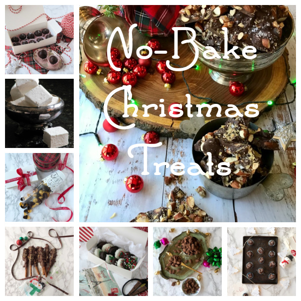 No-bake christmas treats collage