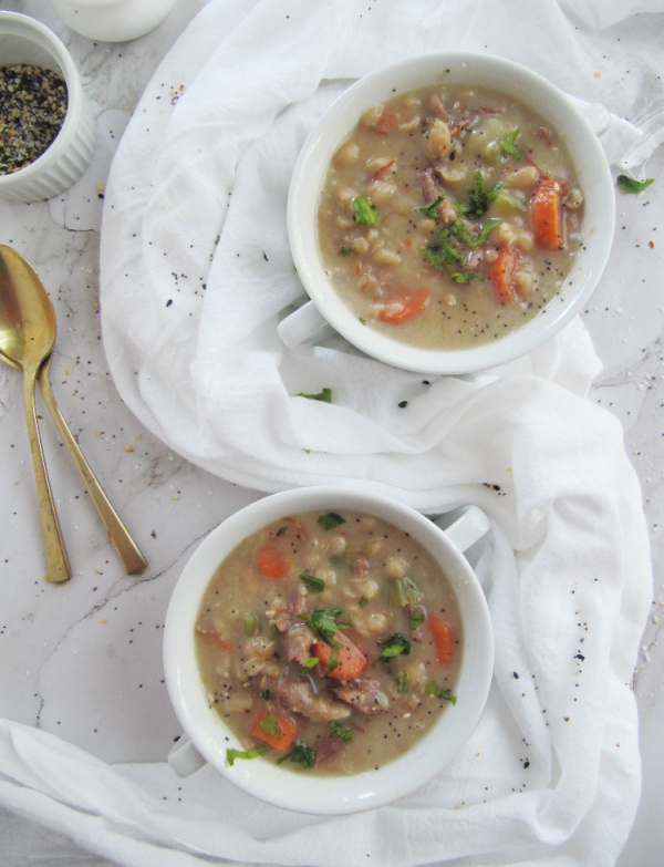 crockpot ham and bean soup